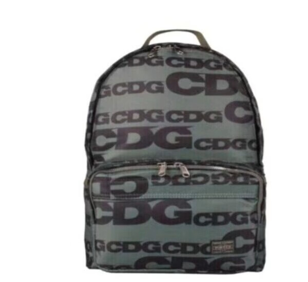 cdg grey nylon backpack