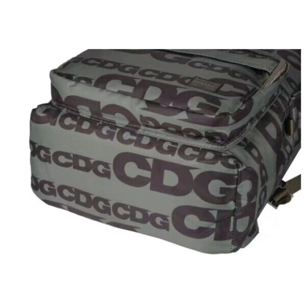 cdg grey nylon backpack