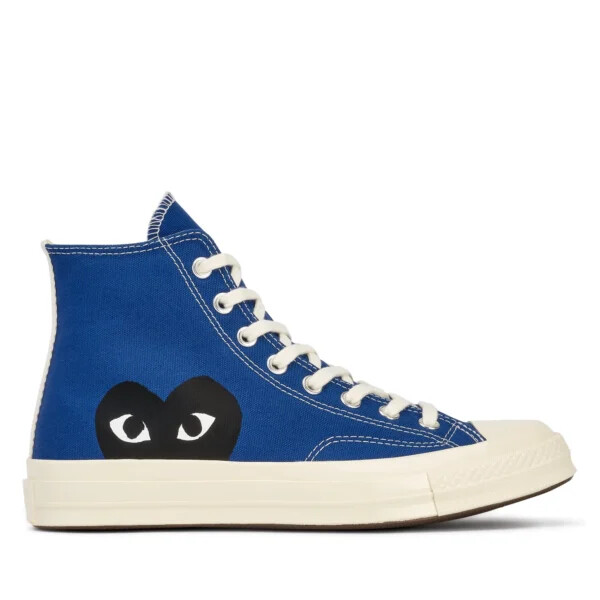 converse black heart blue high top