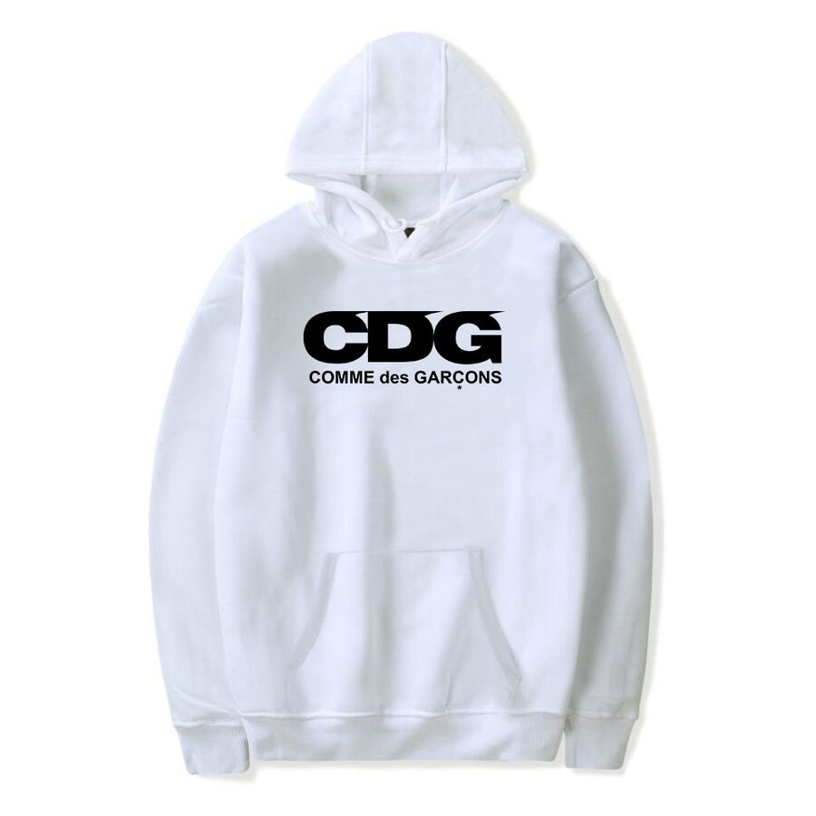 cdg comme des garcons hoodie white