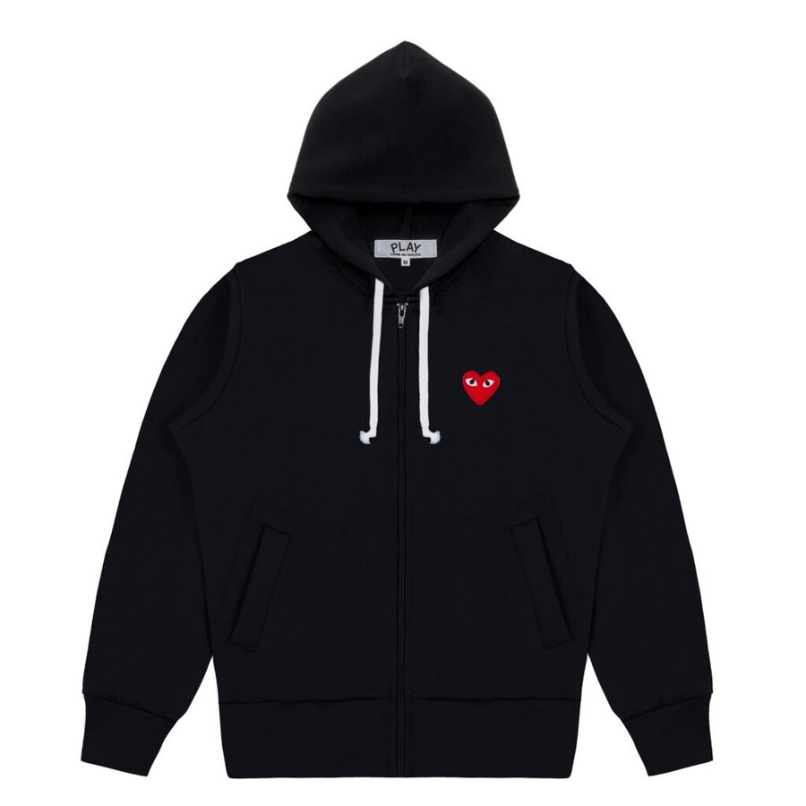 cdg play comme des garçons zipper hoodie