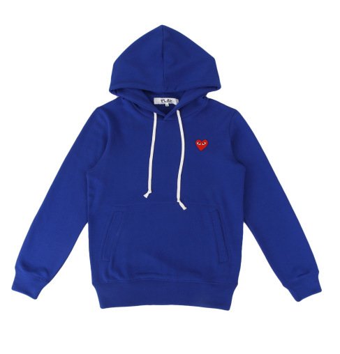 play pullover comme des garcons hoodie blue