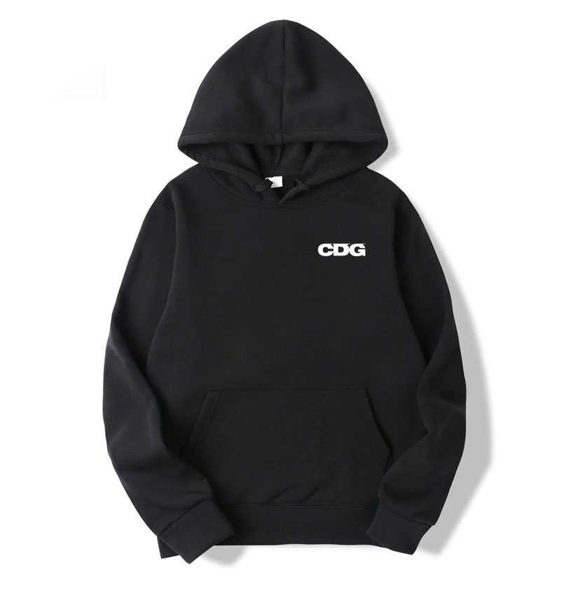 comme des garcons small logo hoodie