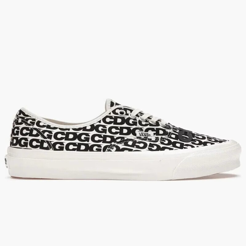 vans authentic x cdg black rubber tab