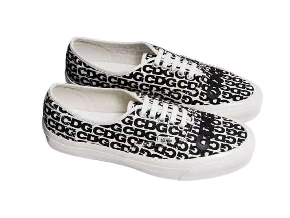 vans authentic x cdg black rubber tab