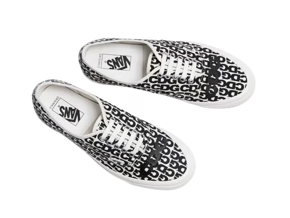 vans authentic x cdg black rubber tab
