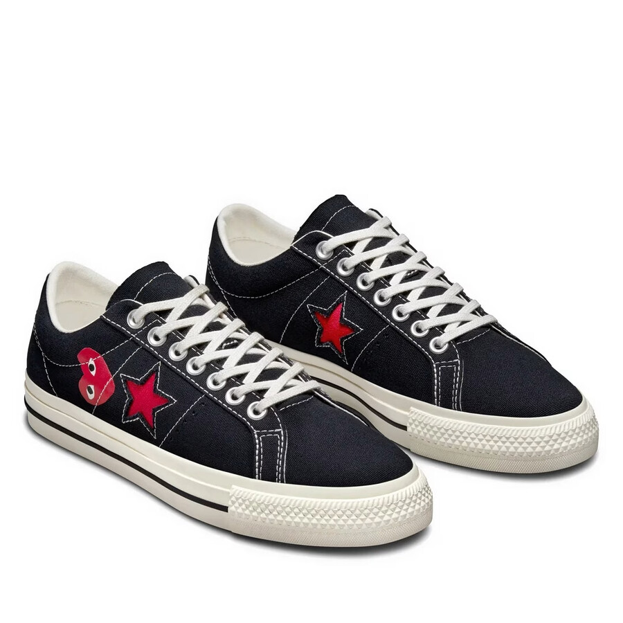 cdg converse one star low top black