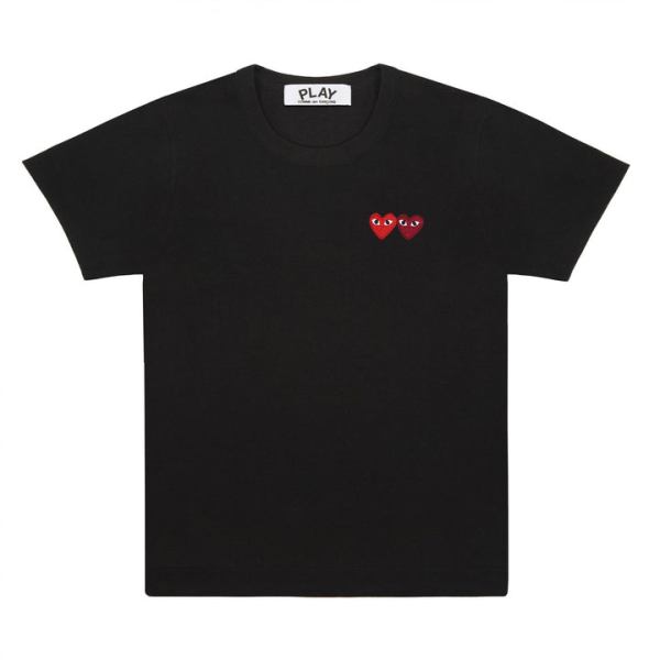 play basic t-shirt two emblems black