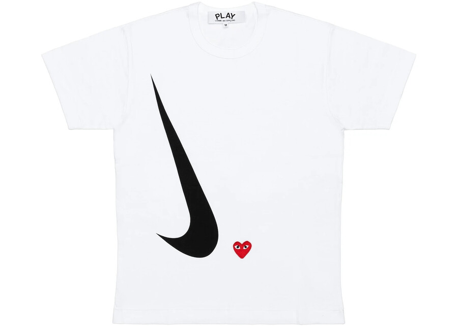 comme des garcons x nike t-shirt white