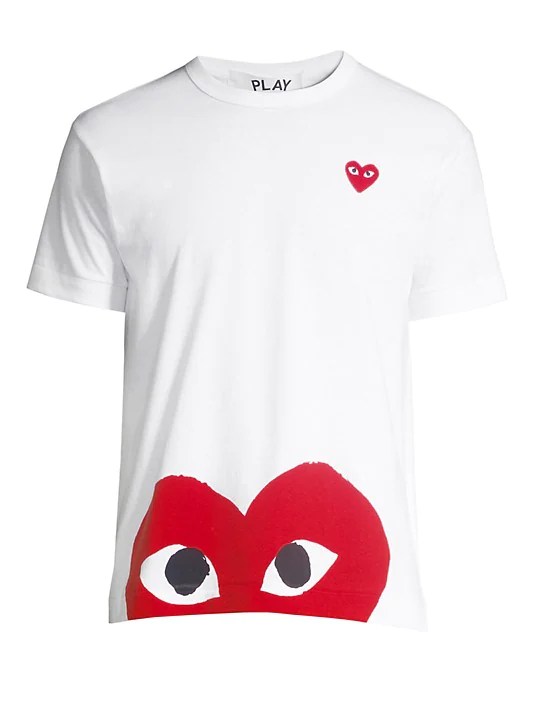 comme des garcons bottom heart tee