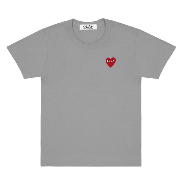 play basic coloured t-shirt red emblem grey
