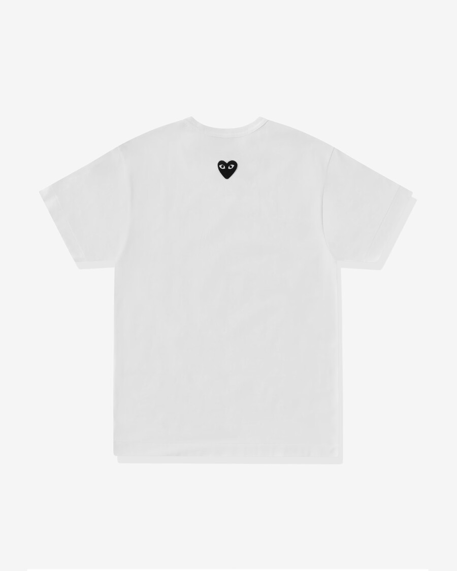 play 8211 unisex reverse black heart t-shirt 8211 white
