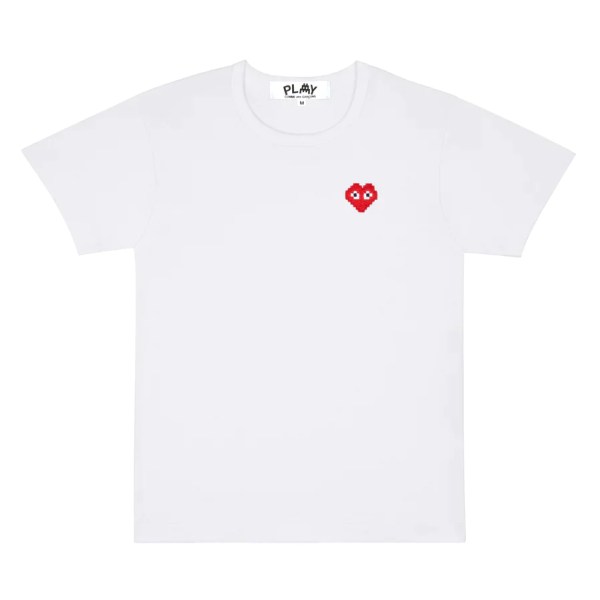 play basic invaders t-shirt red emblem white