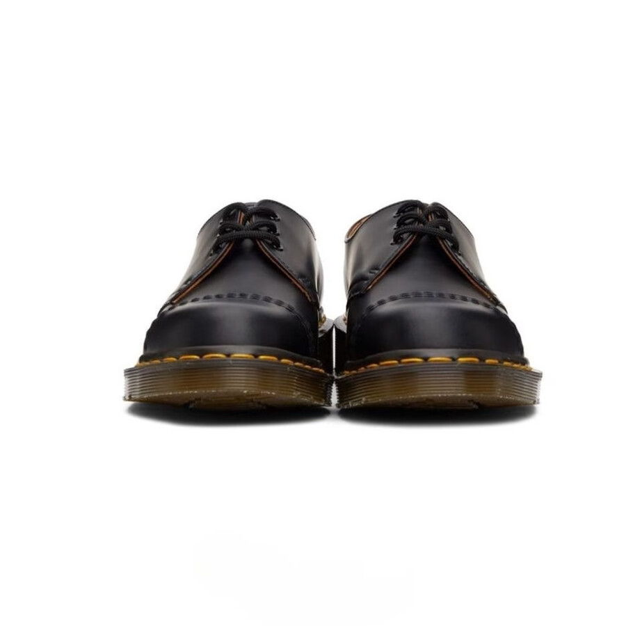 cdg x dr. martens 3 hole black with stitched cap