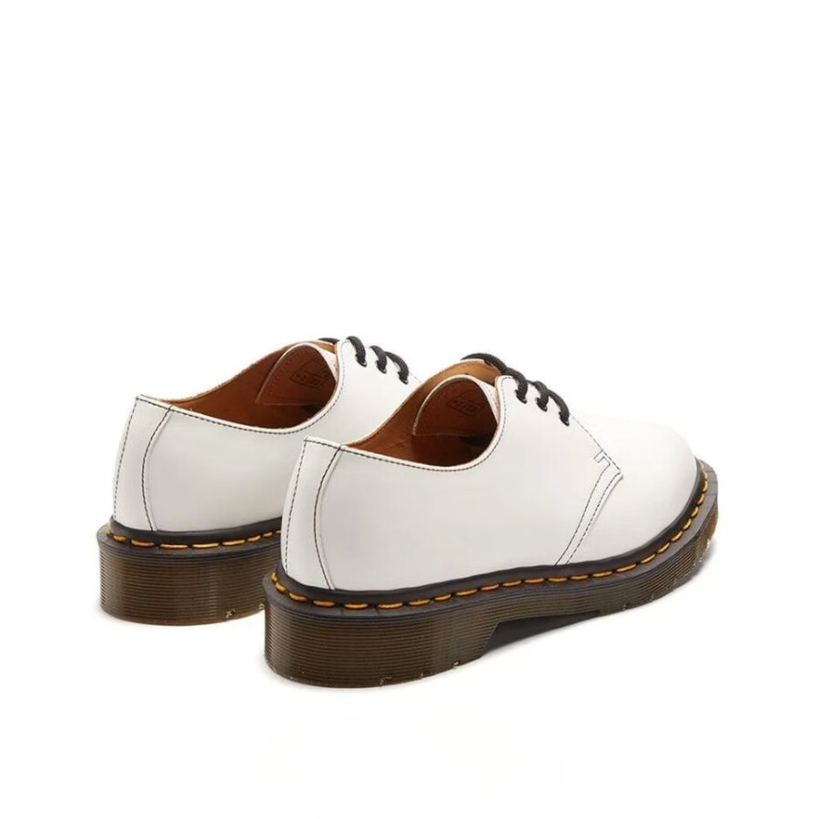 cdg x dr. martens lace up shoe white